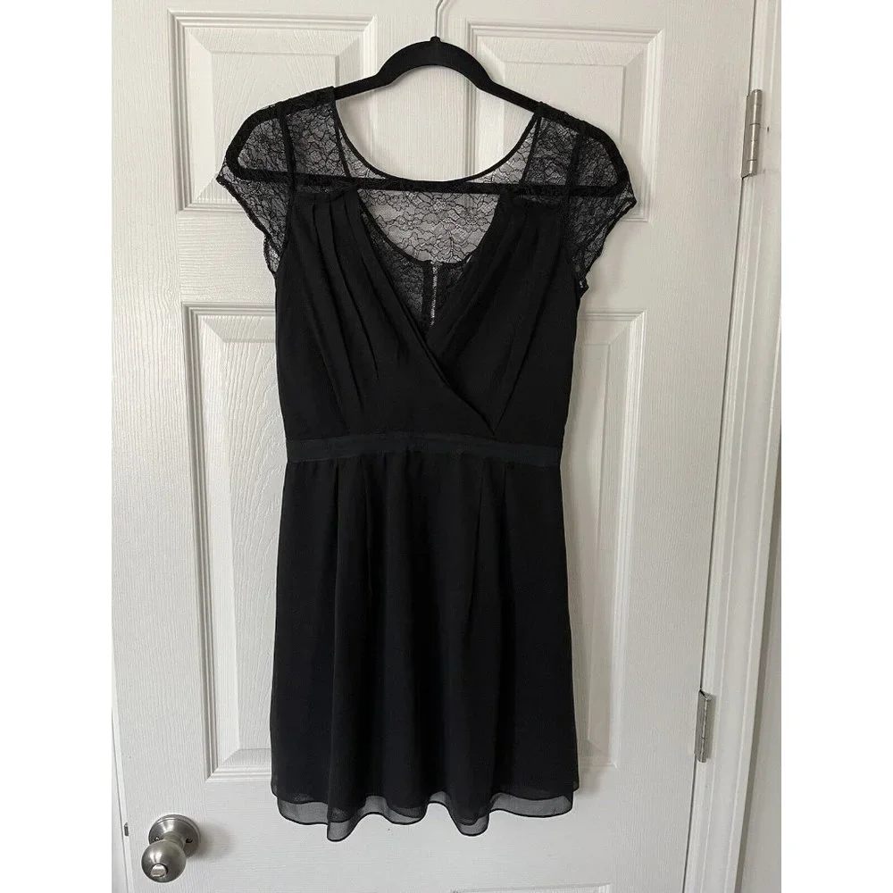 DVF Diane Von Furstenberg Holli Silk Black Dress - Size 2 - Picture 7 of 15